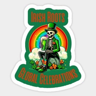 St Patricks Day 2024. Irish Skull Men Sticker